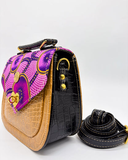 Sibongile Mustard Purple Print