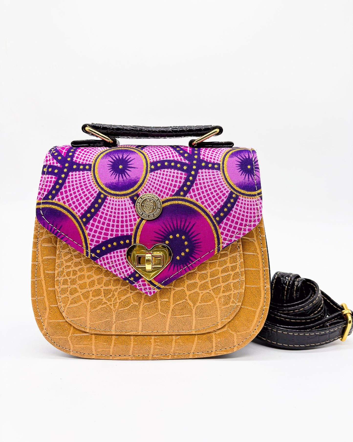 Sibongile Mustard Purple Print