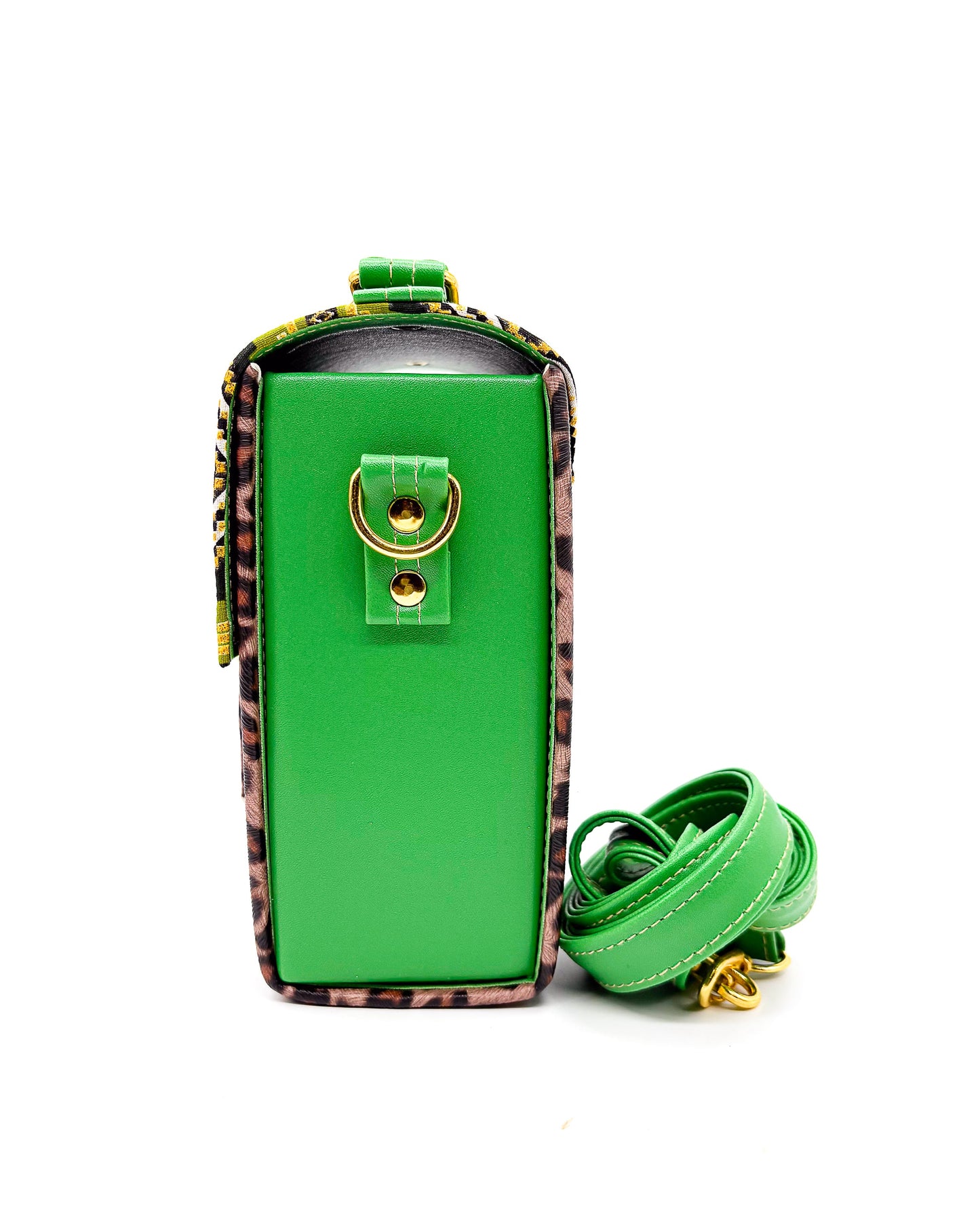 Yakira Leopard Green-Gold Print