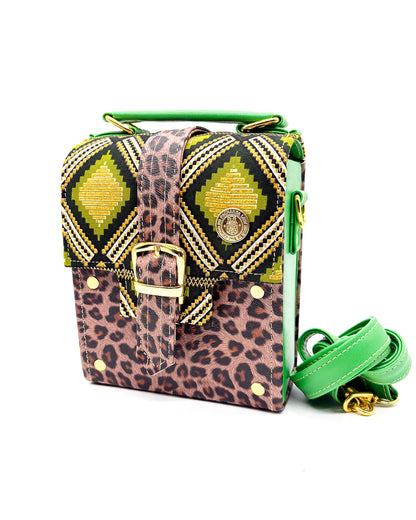 Yakira Leopard Green-Gold Print