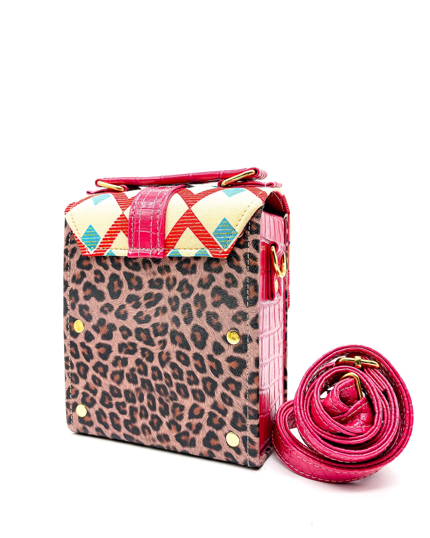 Yakira Leopard Argyle Print