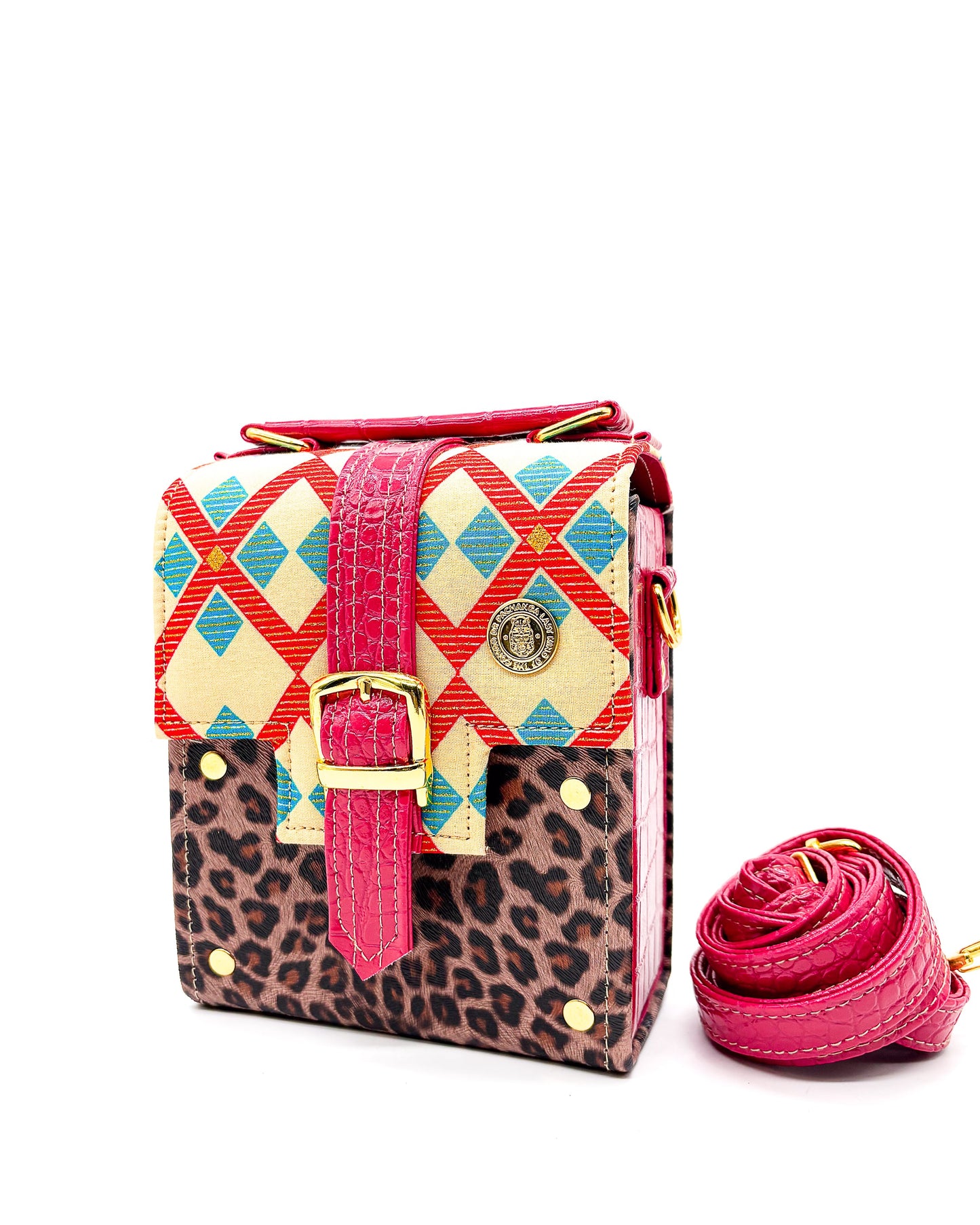 Yakira Leopard Argyle Print